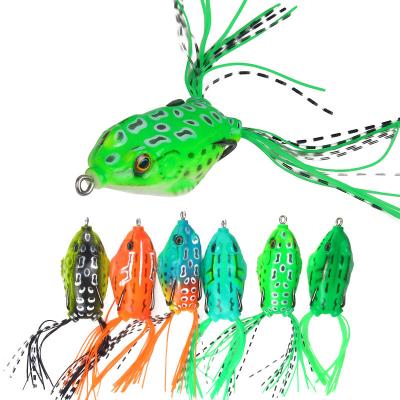 China New Design Soft Plastic Frog Lure 14g 6cm Snakehead Bionic Lure Fishing Tackle for sale