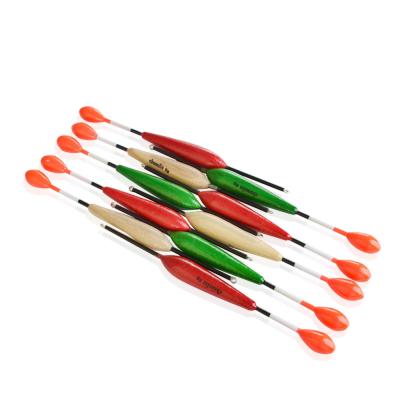 China HUIXIAN 10pcs/lot Barguzinsky Fir Float Fishing Floats Set Beacon Bobber Fishing Light Stick Floats Fishing Tackle Accessories Mixed Color for sale