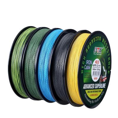 China HUIXIAN High Strength 150M Super Strong 4Strands 20LB 25LB 30LB 40LB 50LB 60LB Weaves Multifilament PE Braided Fishing Line for sale