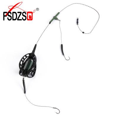 China Feeder Carp Hook Holder Fishing Accessory With Integrated Lead Bait Cage Hook Method Lure For Hook Square for sale