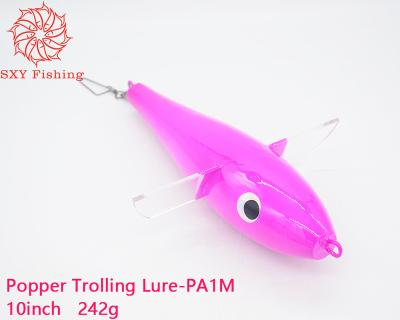 China SXY Wooden FISHING Snap Fishing Lure Wood Fish Laser Film Bait Big Gema Lure Fishing Lure Small Pink Plane PA1M 8.5OZ 242g for sale