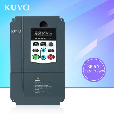 China Convert 220v 380v Single Phase Input To Output 1.5kw 1HP VFD Three Phase Variable Frequency Drive Inverter 246*150*176MM for sale