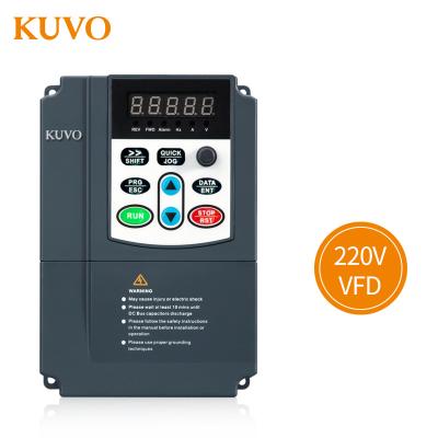 China 3 Phase AC Asynchronous Motor 230V Single Phase 0.75kw 1HP VFD Variable Frequency Drive Inverter Sensorless Vector Control for sale