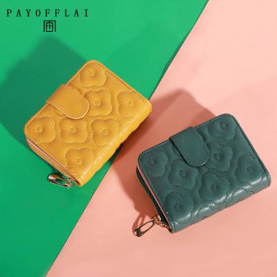 China With  USB PAYOFFLAI OEM  wallet pu short blue jewelry purse lady small fashion purse luxury leather purse lady for sale