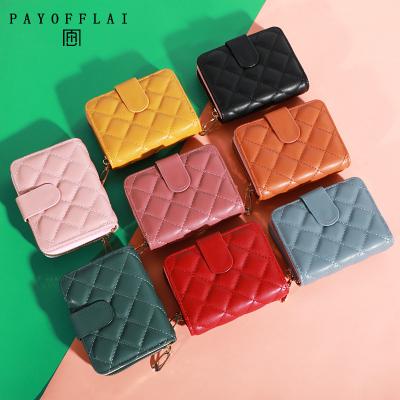 China With  USB PAYOFFLAI OEM 2022 Factory Custom Women Luxury Card Package Wallet Large Capacity Fashion Designer Pu Leather Short Wallet for sale