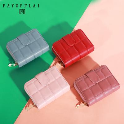 China With  USB PAYOFFLAI OEM 2022 Factory Custom Women Luxury Card Package Wallet Large Capacity Fashion Designer Pu Leather Short Wallet for sale