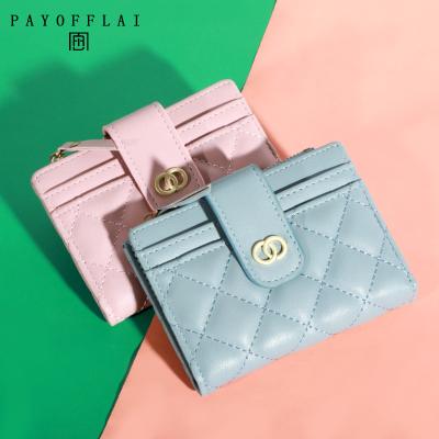 China With  USB PAYOFFLAI OEM 2022 Factory Custom Women Luxury Card Package Wallet Large Capacity Fashion Designer Pu Leather Short Wallet for sale