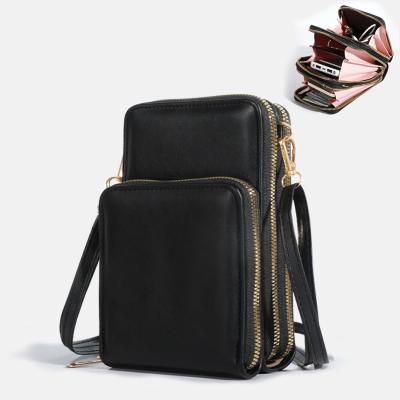 China Fashion PAYOFFLAI Small Firm Mobile Wallet Vegetarian Bag Women's Mini Messenger Shoulder Bag Handbag Wallet with Credit Card Slot for sale