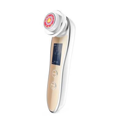 China Anti Puffiness 6 in 1 Multifunctional Led Skin Tightening Beauty Device RF EMS Iontophoresis Skin Tightening Beauty Device for sale