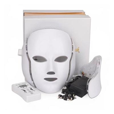 China Design 7 Circles Color LED Facial Neck Mask Beauty Equipment Photon Light Therapy Dark Led Face Mask New for sale