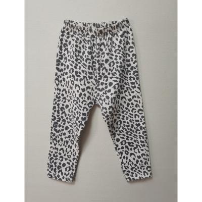 China OEM Breathable 2021 New Arrival Spring 95% Cotton 5% Spandex Leopard Print Girls Long Pants Comfortable Breathable Pants for sale