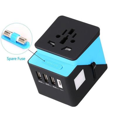 China Convenient Security All In One Universal USB Travel USB Adapter Plug Applicable In Over 150 Countries For Apple Smartphone Digital iPad User for sale