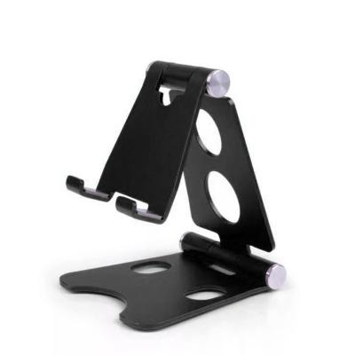 China Adjustable Phone Holder Stand, Desktop Phone Holder Black Aluminum Alloy for Samsung Huawei, Universal Adjustable Travel Smartphone for sale