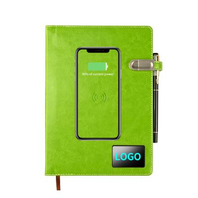 China Business Spiral Customization Advanced CPU Power Bank Notepads LED Light Screen Colorful Notebook With Wireless Charging for sale