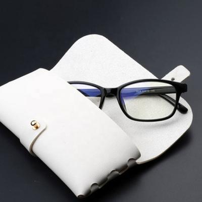 China Business Gift Custom Soft PU Leather Eyeglass Case With Belt Glass Pouch For Unisex for sale