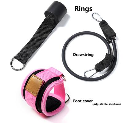 China Commercial Use Than Gym Pull Rope Hanging Tension Band Fitness Stovepipe Pull Rope Foot Ring Bestselling Home Gaiters Buckle for sale