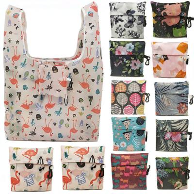 China Eco Friendly Polyester Bag Fashion Tote Bag Washable Collapsible Folding Shopping Tote Bag for sale