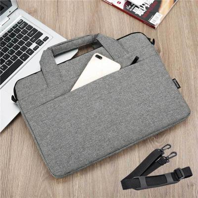 China Business Travel Shoulder Waterproof Messenger Laptop Bag Business Tote 15.6 Inch Polyester Computer Laptop Bag for sale