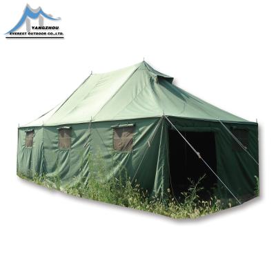 China Army Use Party Wedding Events 3x7m Light Weight Army Surplus 8-10 Man Tent, Easy Up Camouflage Military Temporary Shelter Tent with Aluminum Frame for sale