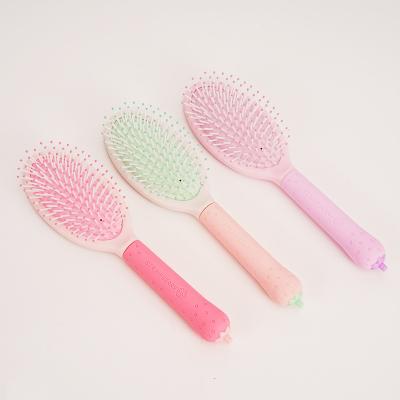 China Fashion.eco-friendly Manufacturer Custom Logo Cheap Plastic Soft Tooth Cute Curly Hair Hairstyle Comb For Girl for sale