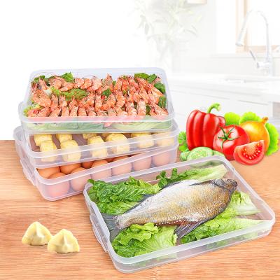 China Wholesale Multilayer Large Capacity Cheap Layering Stored Frozen Transparent Food The Other Plastic Make Up Storage Box for sale