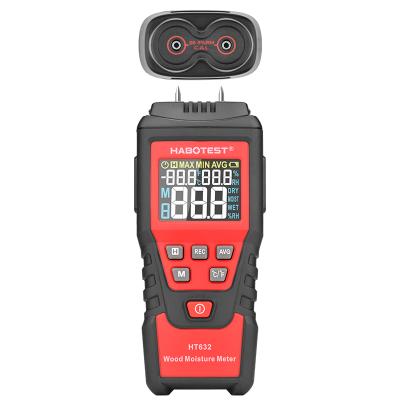 China Yes 1HABOTEST HT632 Battery Low Indication Temperature Digital LCD Wood Moisture Meter Detector for sale