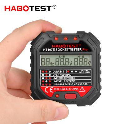 China Circuit Test UK USA Europe Plug TypeHABOTEST HT107E Frequency Power Socket Tester With RCD Test for sale