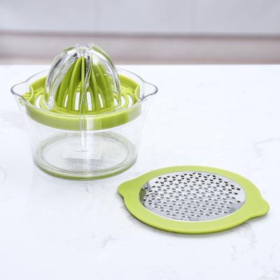 China Multifunctional Viable Orange Lime Juice Squeezer With Bowl Lemon Fruit Squeezer /manual Fruit Squeezer Built-in Measuring Cup and Sieve for sale