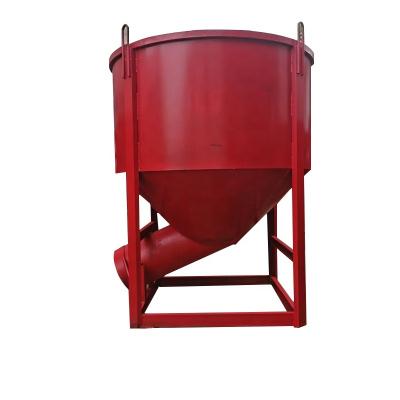 China Multifunctional Hotels 1square Hopper Round Thicken Large Concrete Tower Crane Ash Hopper for sale