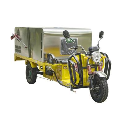 China Critical cleaning/high quality residue-free electric tricycle high pressure cleaning truck for fast sidewalk and auxiliary road cleaning for sale