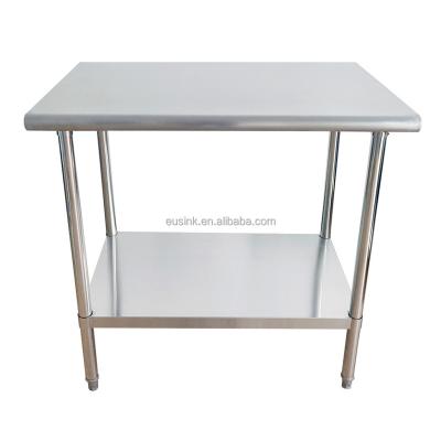 China Resturant Commercial Kitchen Equipment Eusink Factory Customization Flexible Stainless Steel Work Table Stainless Steel Table Commercial Kitchen for sale