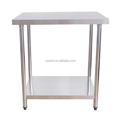 China Resturant Commercial Kitchen Equipment Eusink Stainless Steel Mobile Work Table With Under Shelf For Kitchen for sale