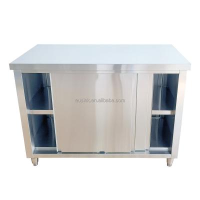 China Resturant Commercial Kitchen Equipment Eusink Commercial Cabinets Stainless Steel Cabinets Kitchen Cupboard For Outdoor Restaurant for sale