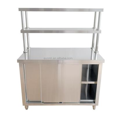 China Resturant Commercial Kitchen Equipment Eusink Factory Price Commercial Stainless Steel Cupboard Kitchen Outdoor Cabinets for sale