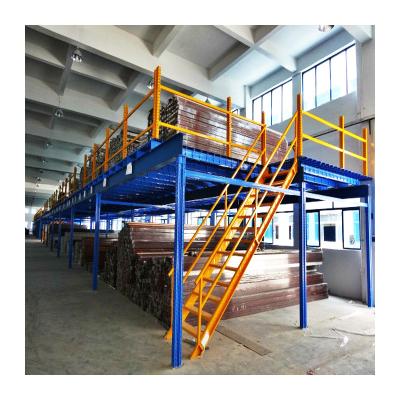 China Esd Protection Custom Backed Industrial Adjustable Heavy Duty Mezzanine Shelving Floor Steel Racking for sale