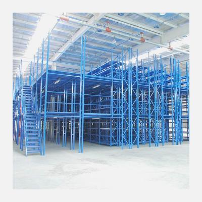 China Factory Wholesale Portable Corrosion Protection Steel Platform Easily Installed 2 Layer Mezzanine Floor Racking System for sale