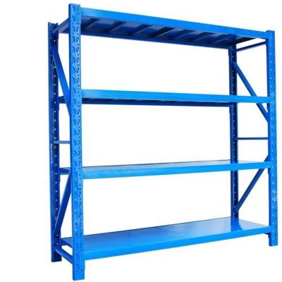 China Corrosion Protection Steel Boltless Adjustable Light Duty Rivet Metal Shelf Bracket Rack For Garage Storage for sale