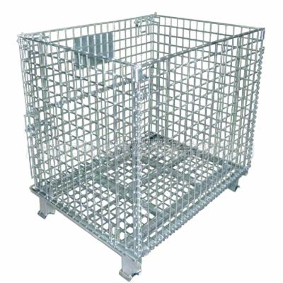 China Q235 Cold Rolled Steel Q235 Cold Rolled Steel Folding And Stacking Heavy Duty Wire Mesh Container for sale