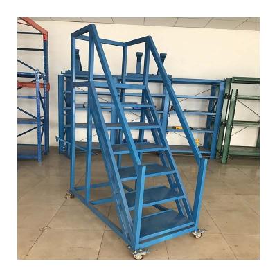 China Corrosion Protection Hot Sale Safety Step Work Platform Mobile Warehouse Ladder for sale