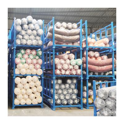 China Custom Large Size Affordable Steel Collapsible Stacking Corrosion Protection Rack Fabric Storage Racks Shelf For Warehouse for sale