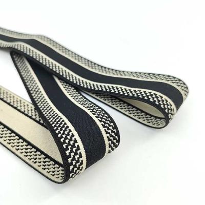 China Custom Nylon Jacquard Woven Knitted Wide Elastic Bands Fast Delivery Underwear Elastic For Clothes for sale