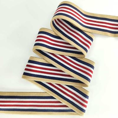 China Customized Customized Nylon Jacquard Woven Knitted Wide Elastic Bands Brand Logo Design Underwear Elastic Bands For Clothes for sale