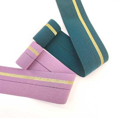 China Free Sample Elastic Shipping Fold Over High Elasticity Polyester Custom Normal Elastic Band For Headgear for sale