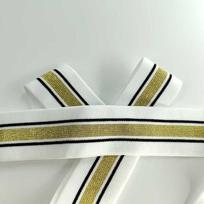 China Free Sample Custom Nylon Elastic Band Woven Belt Strap Polyester Elastic Waistband Adjustable for sale