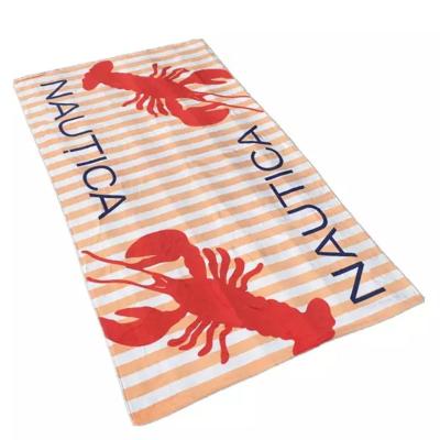 China QUICK DRY High Quality Printed 100% Cotton Beach Towels For Swimming Surfing Exercise for sale