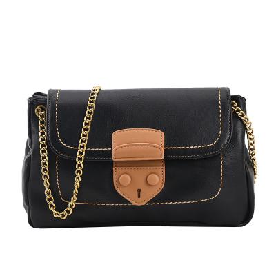 China Other New Arrival Accept Customized High Quality Solid Color PU Leather Chain Shoulder Bag Women for sale