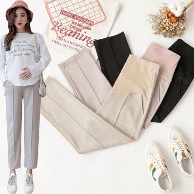 China 2021 Antibacterial New Style Maternity Clothes Solid Color Pants For Pregnant Women Pants for sale