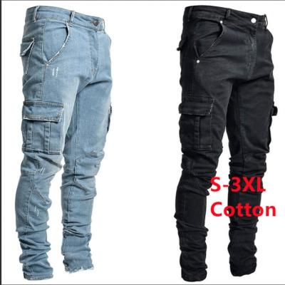 China Custom Made Fashion Breathable Plus Size Skinny Stylish Colored Mens Denim Pants Stacked Jean Men Jeans for sale