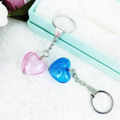 China Muano Italy wedding favor rose heart shape key chain bomboniere crafts wedding small gift for sale