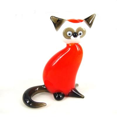 China China miniature murano glass cat figurine for sale